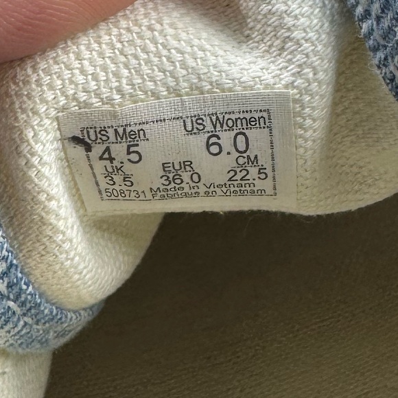 Vans denim acid washed authentic women’s 6 - Picture 5 of 6